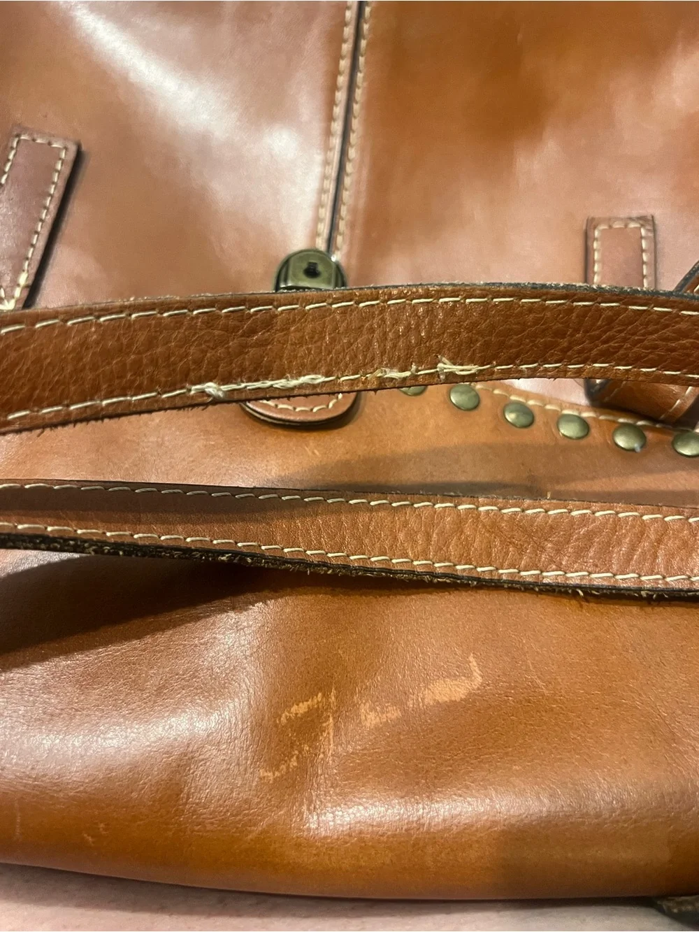 Patricia Nash Verbania Satchel Studded Leather Classic